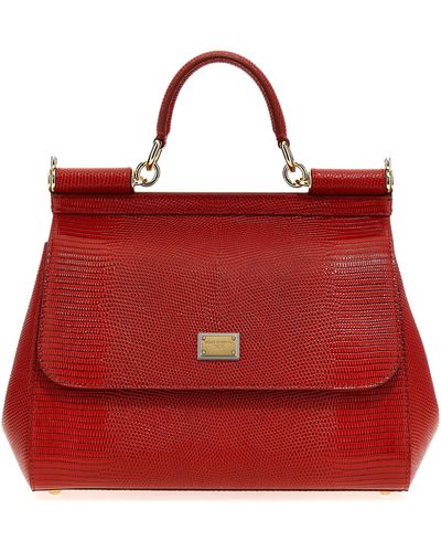 Dolce & Gabbana Sicily Hand Bags - Red