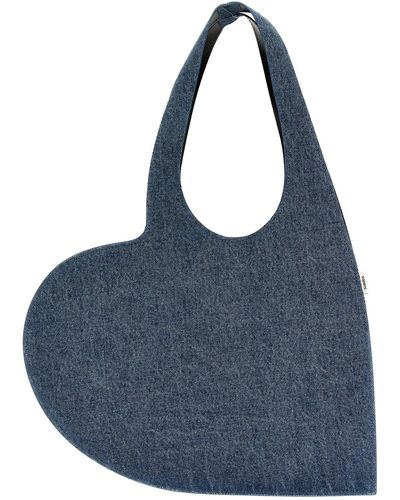 Coperni Mini Heart Tote Bag Shoulder Bags - Blue