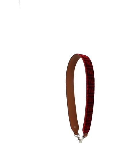 Fendi Shoulder Strap Leather Red