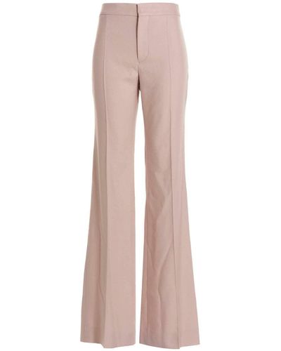 Chloé Textured Fabric Pants - Pink