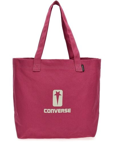 Rick Owens Drkshw X Converse Shopping Shopper Tote Bag - Red