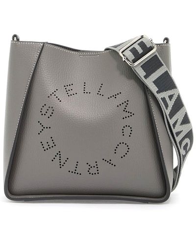 Stella McCartney Grained Alter Mat Stella Logo Crossbody Bag - Grey