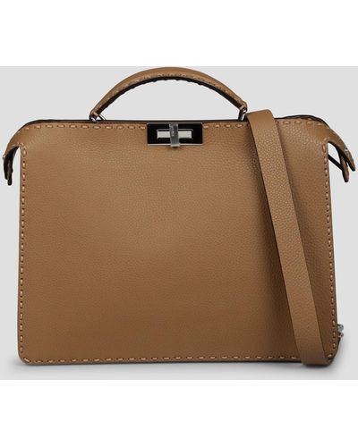 Fendi Peekaboo Iseeu Medium Selleria Leather Bag - Brown