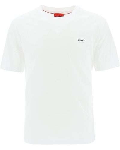 HUGO T Shirt Oversize Con Logo - Bianco