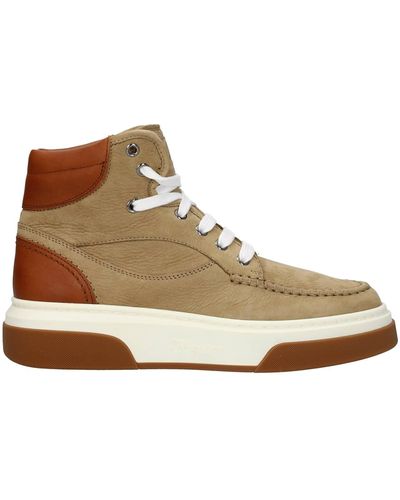 Ferragamo Sneakers Cassina Suede Cookie - Brown