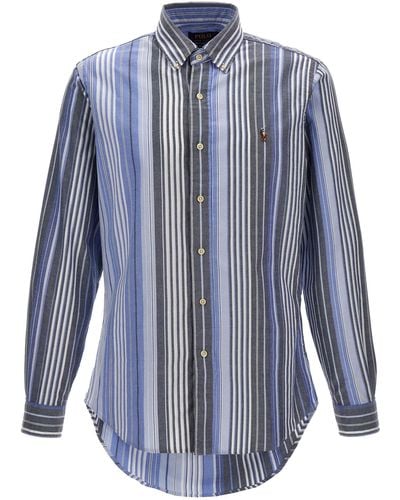 Polo Ralph Lauren Logo Embroidery Striped Shirt Camicie Multicolor - Blu