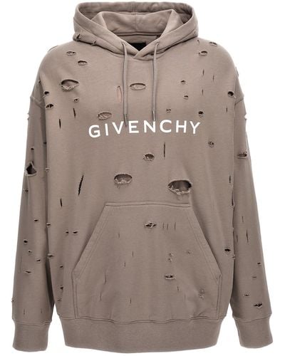 Givenchy Logo Hoodie Sweatshirt - Grey
