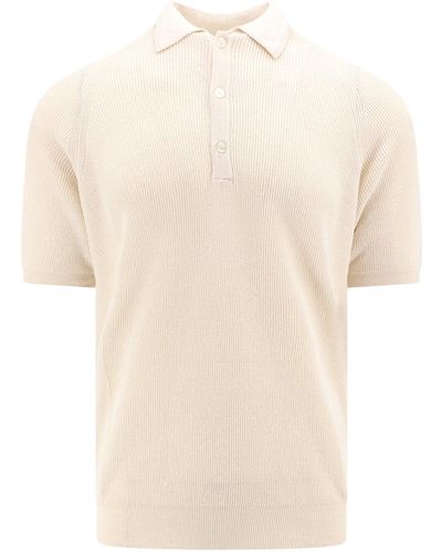 Laneus Cotton Polo Shirt - White