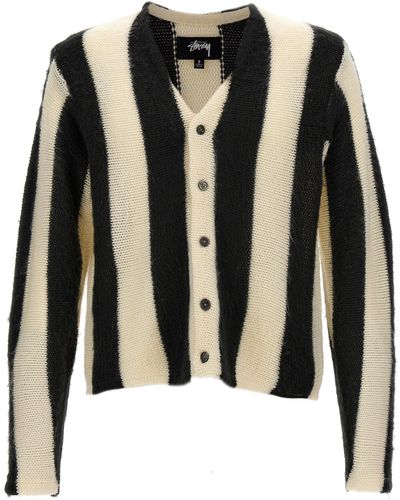 Striped Wool Cardigan in Multicoloured - King Tuckfield