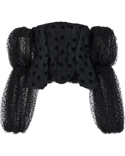 Stella McCartney Polka Dot Mesh Top Top Nero