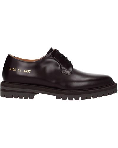 Common Projects Lace Up And Monkstrap Leather Oxblood - White