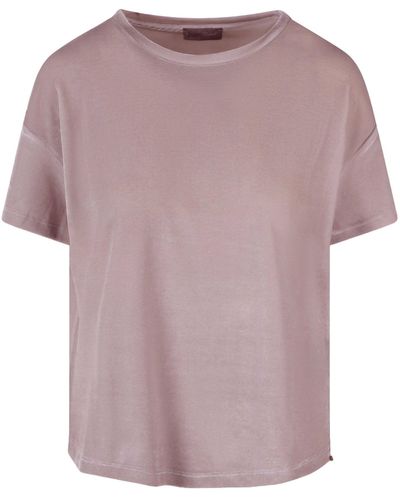 Herno Glamour chenille resort t-shirt - Rosa