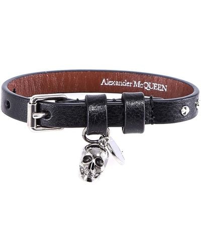 Alexander McQueen Leather Bracelet - Brown