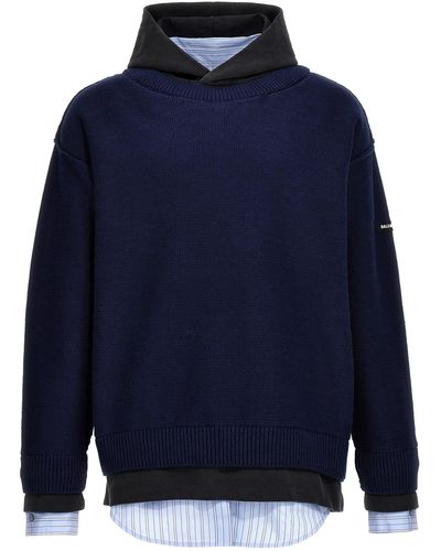 Balenciaga Layered Sweater Maglioni Blu