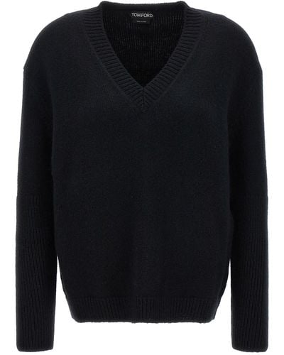 Tom Ford Mixed Cachemire Sweater Sweater, Cardigans - Blue
