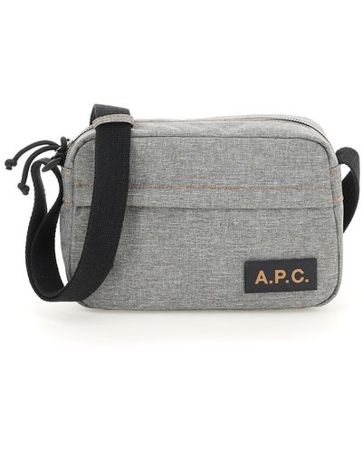A.P.C. Toppa del logo della borsa della fotocamera di protezione - Grigio