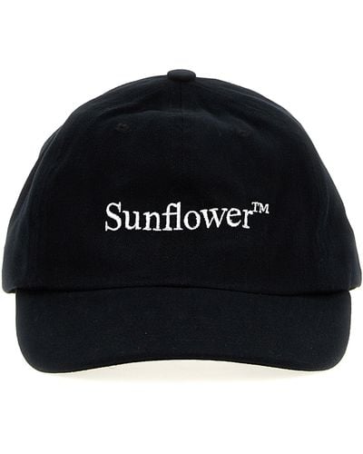 sunflower Logo Embroidery Cap Hats - Black