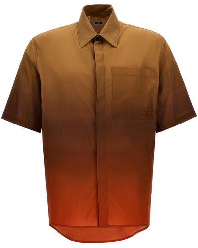 MSGM Degradè Shirt Camicie Multicolor - Marrone