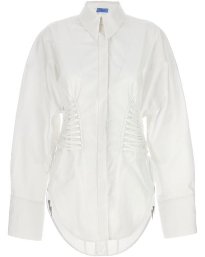 Mugler Laced-Up Camicie Bianco
