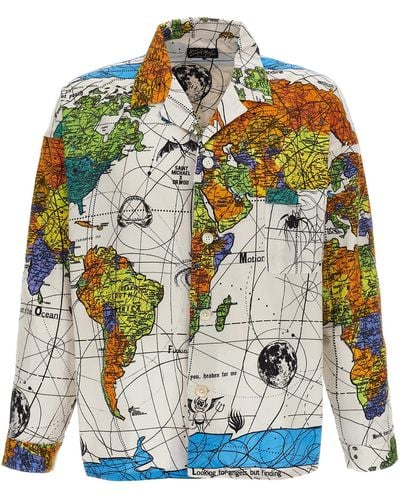 SAINT Mxxxxxx World Map Shirt, Blouse - Multicolor