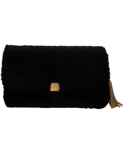 Golden Goose Clutches Fur Blue - Black