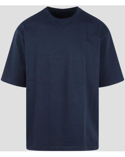 White Sand Cotton Jersey T-Shirt - Blue