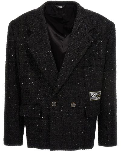 Gcds Tweed Blazer Jackets Black