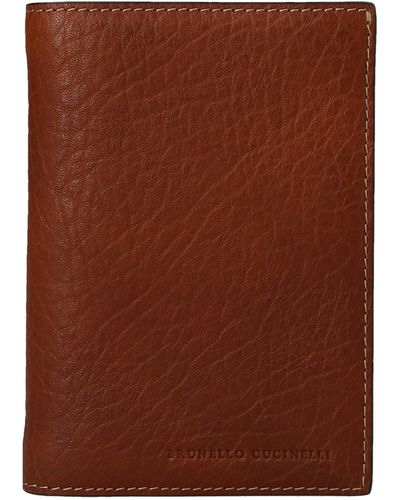 Brunello Cucinelli Leather Wallet Wallets - Brown