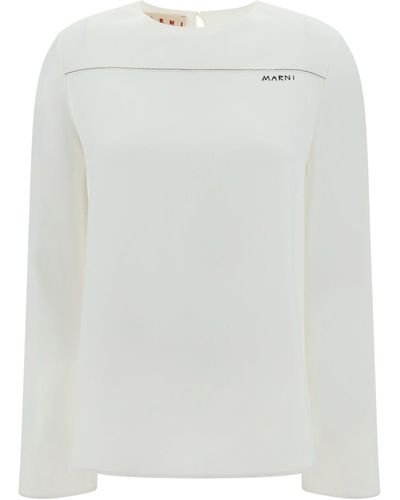 Marni Top Maniche Lunghe - Bianco