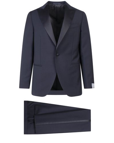Caruso Wool And Mohair Tuxedo - Blue