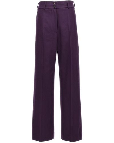 Etro Wool Pantaloni Viola