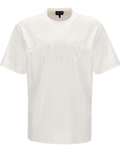Giorgio Armani Logo T Shirt Bianco