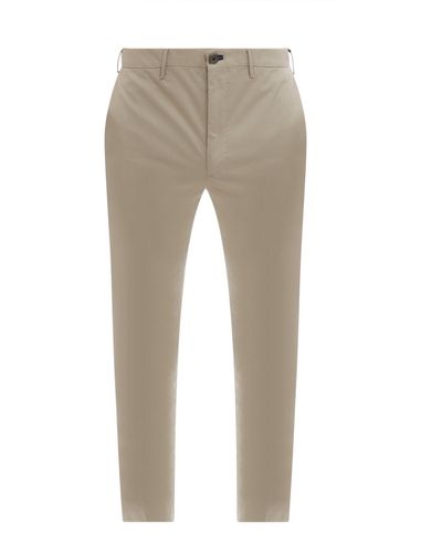 Incotex Tight Fit Sustainable Cotton Trouser - Natural