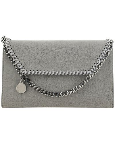Stella McCartney Falabella shaggy Deer Shoulder Bag With Iconic Chain - Gray