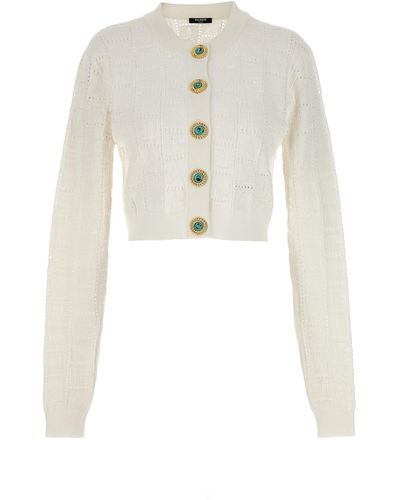 Balmain 'Monogramma' Cardigan - White