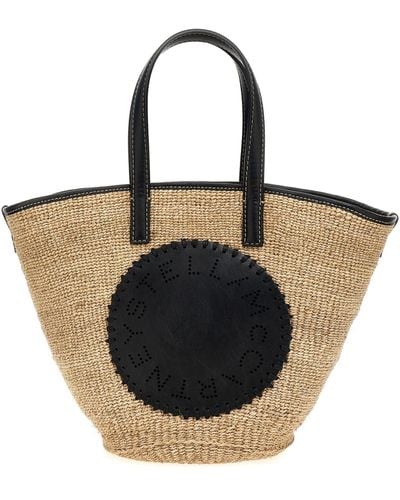 Stella McCartney Eco Abaca Basket Crossbody Bags - Black