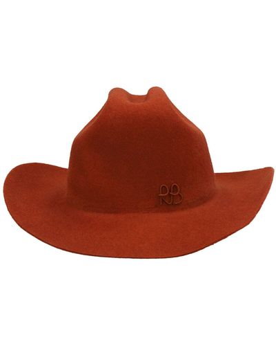 Ruslan Baginskiy Wide Brim Hat Cappelli Marrone - Rosso