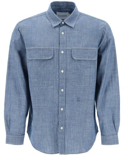 Closed Cotton Chambray Shirt For - Blue