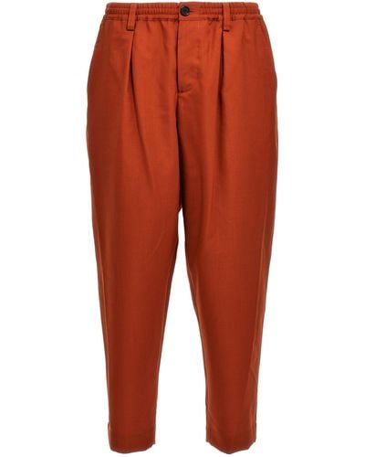Marni Wool Pantaloni Arancione