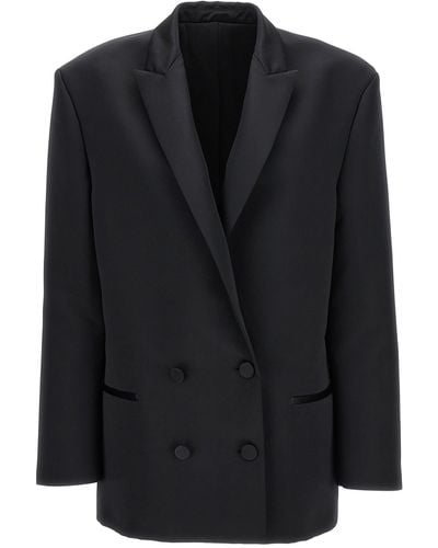 Philosophy Oversize Duchesse Blazer Blazer And Suits - Black