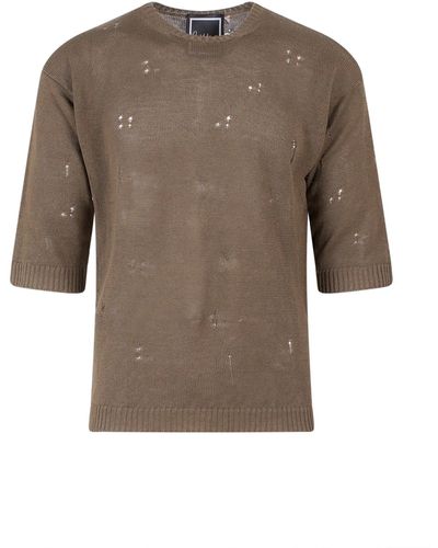 PAUL MÉMOIR Linen Sweater - Brown