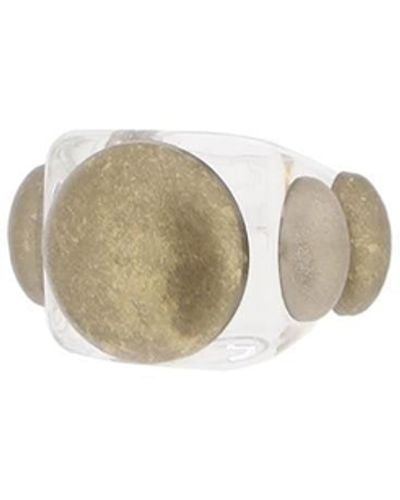 La Manso Crystal Aged Gold Ring - Multicolor