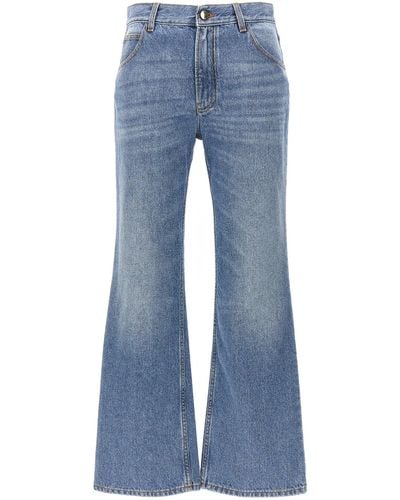 Chloé High Waist Jeans Celeste - Blu