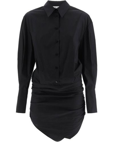 The Attico 'hatty' Mini Shirt Dress - Black