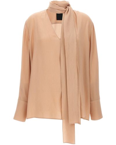 Givenchy Pussy Bow Blouse Camicie Beige - Neutro