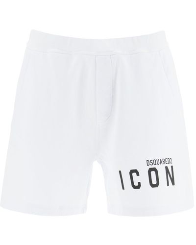 DSquared² Pantalone corto in tuta icon - Bianco