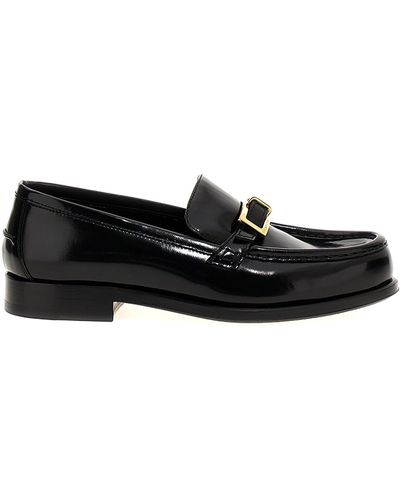 Sergio Rossi Snooth Leather Loafers - Black