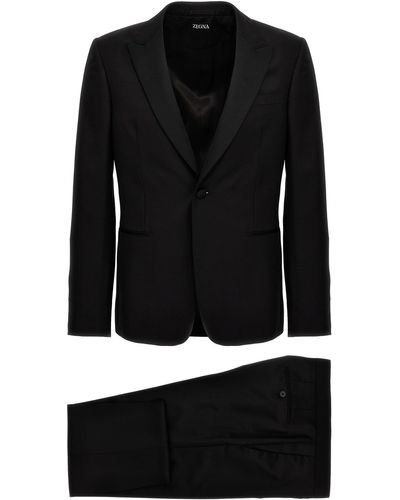 Zegna Wool And Mohair Dress Completi Nero