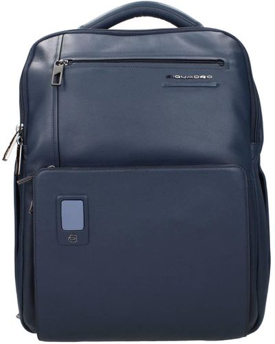 Piquadro Backpack And Bumbags Leather - Blue
