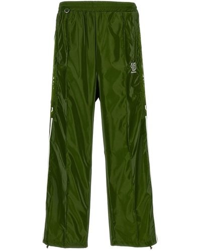Doublet Laminate Track Trousers - Green